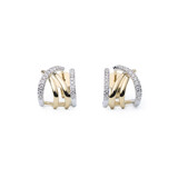 Katinka Berretty Katinka Berretty Oorstekers Illusion Xpression Small 14k geelgoud met diamant 12OGW004BR