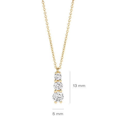 Blush Blush Lab Diamonds Collier 14k geelgoud met Lab grown diamant LG3020Y