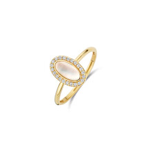 Blush Blush Ring 14k geelgoud met Parelmoer en Zirkonia 1279YMQ