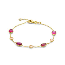 Mrs.Janssen Mrs. Janssen Armband 14k geelgoud met Opaal en Robijn 616654
