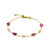 Mrs.Janssen Mrs. Janssen Armband 14k geelgoud met Opaal en Robijn 616654