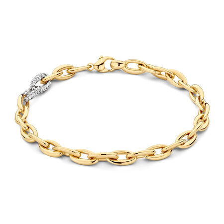HuisCollectie HuisCollectie Armband 14k geelgoud met diamant 612454