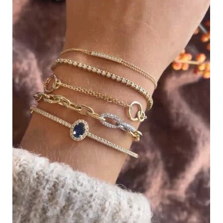 HuisCollectie HuisCollectie Armband 14k geelgoud met diamant 612454