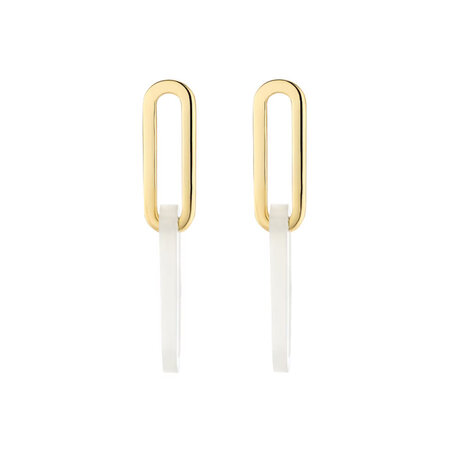 Blush Blush Oorhangers 14k geelgoud met Parelmoer 7394YMP
