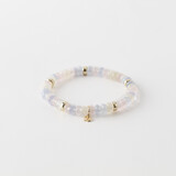 Y&G Y&G Armband 14k geelgoud met Chalcedoon, rozekwarts, Maansteen SP0068
