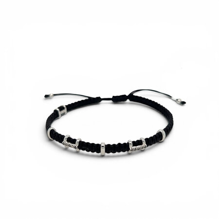 Concordia Armband Bridge 18k witgoud met zwarte diamant AC21/2AN-3OV-S-15-XL-B