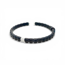 OROTECH OROTECH Armband 18k Witgoud met zwart keramiek en diamant 616182