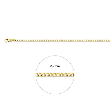 HuisCollectie HuisCollectie Collier 14k geelgoud 2.6mm 616795