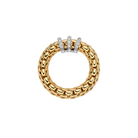 Fope FOPE Ring Flex-It Vendôme 18k Geelgoud met diamant 59202AX_PB_G_XBX_00M