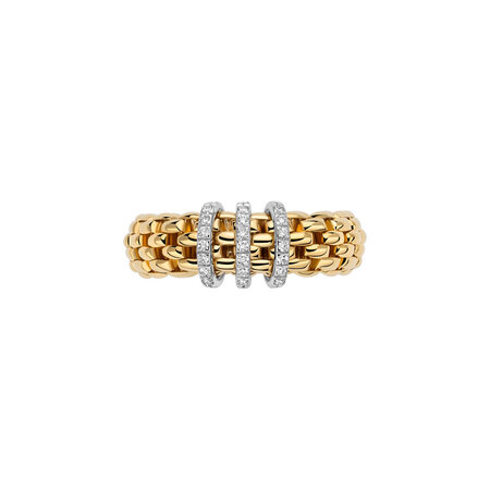 Fope FOPE Ring Flex-It Vendôme 18k Geelgoud met diamant 59202AX_PB_G_XBX_00M