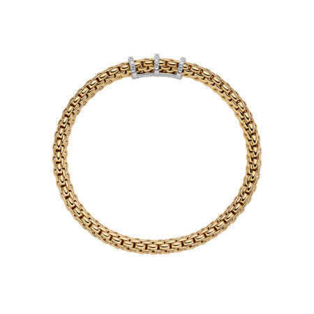 Fope FOPE Armband Flex-It Vendôme 18k Geelgoud met diamant 59202BX_PB_G_XBX_00M