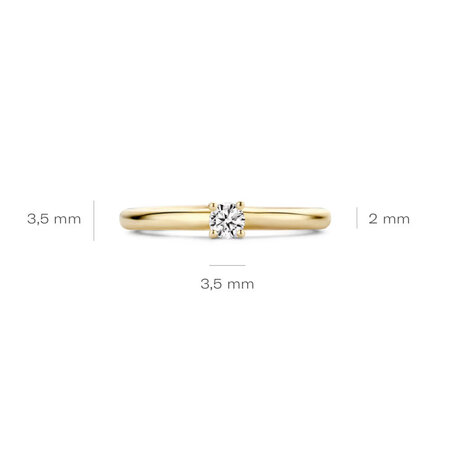 Blush Blush ring 14k geelgoud met zirkonia 1112YZI