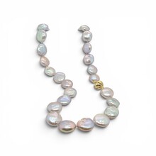  HuisCollectie Zoetwater Parel Grijs Collier, 14k geelgouden sluiting  48cm 616852