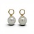 Mrs.Janssen Mrs.Janssen Creoolhangers 14k geelgoud met Zoetwaterparel Barok 12x13mmmm 616851