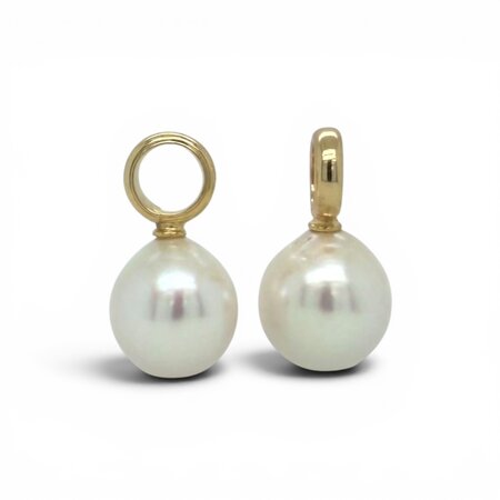 Mrs.Janssen Mrs.Janssen Creoolhangers 14k geelgoud met Zoetwaterparel Barok 12x13mmmm 616851