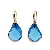 Mrs.Janssen Mrs.Janssen Oorhangers 18k geelgoud met London Blue Topaas 18x13mm 616805