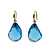 Mrs.Janssen Mrs.Janssen Oorhangers 18k geelgoud met London Blue Topaas 18x13mm 616805