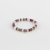 Y&G Y&G Armband 14k geelgoud met Robijn, Rozenkwarts en Theekwarts SP0064