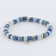 Y&G Y&G edelsteen Armband 14k geelgoud met Kyaniet, Amazoniet en Labradoriet - SP0015