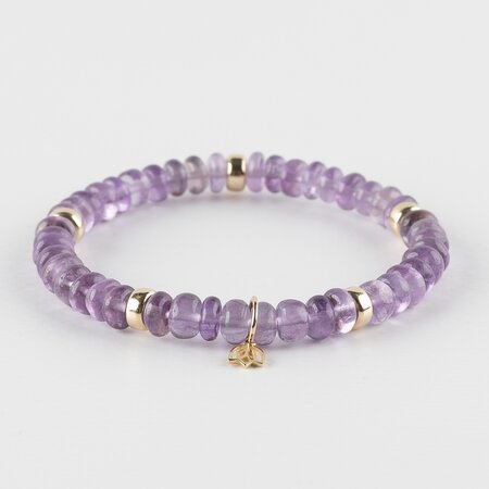 Y&G Y&G Armband 14k geelgoud met Amethist - 7026