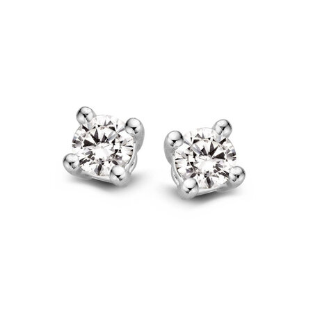 HuisCollectie HuisCollectie Oorstekers 14k Witgoud met diamant 616929
