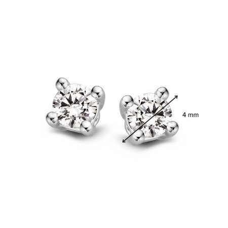 HuisCollectie HuisCollectie Oorstekers 14k Witgoud met diamant 616929