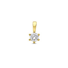 R&C R&C Solitair Hanger 14k Geelgoud met diamant HAN0029-14G-0.23-PW