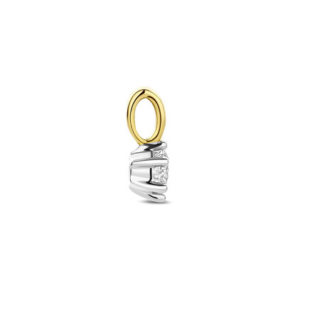 R&C R&C Solitair Hanger 14k Bicolor met diamant HAN0029-14BIC-0.15-PW