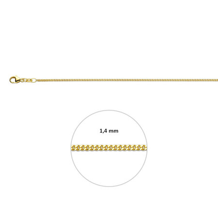 HuisCollectie HuisCollectie Collier 14k geelgoud Gourmet 1.4mm 22478