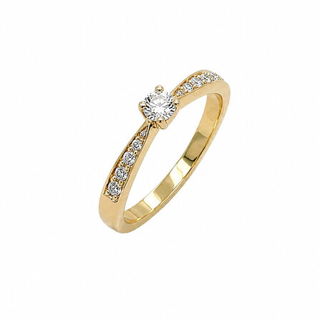 HuisCollectie HuisCollectie Ring 14k Geelgoud met diamant 611117
