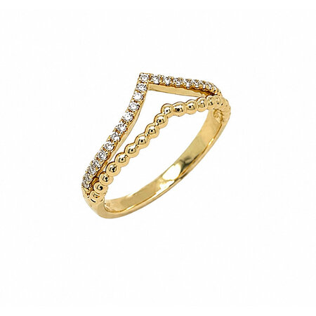 Mrs.Janssen Mrs. Janssen Ring 14k Geelgoud met diamant 615732