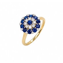 HuisCollectie HuisCollectie Ring 14k Geelgoud met Saffier en diamant 615733
