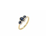 HuisCollectie HuisCollectie Ring 14k Bicolor met Saffier en diamant 615734
