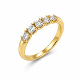 R&C R&C Ring Signature Alliance 18k Geelgoud met diamant RIN5108-5-18GG-GVS