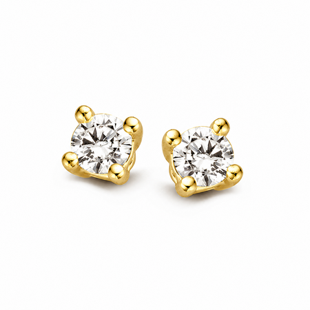 HuisCollectie HuisCollectie Oorstekers 14k Geelgoud met diamant 617020