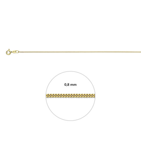 HuisCollectie HuisCollectie Collier 14k geelgoud Gourmet 0.8mm 617024