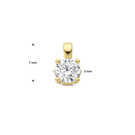 HuisCollectie HuisCollectie Hanger 14k geelgoud met 0.10ct. Lab grown diamant 616439