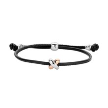 Tirisi Moda TIRISI Armband Kisses leder met bicolor kusje TM2130BL(2P)
