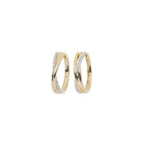 Katinka Berretty Katinka Berretty Creolen Elegant Xpression Medium 14k Geelgoud met diamant 060GW021BR