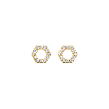 Blush Blush Oorstekers 14k geelgoud met zirkonia 7401YZI