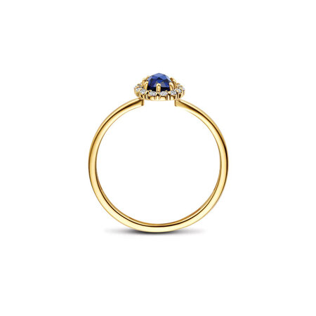 Blush Blush Lab Diamonds Ring 14k geelgoud met Lab grown Saffier en diamant LG1082Y