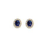 Blush Blush Lab Grown Diamonds Oorstekers 14k geelgoud met Lab grown saffier en diamant LG7038Y