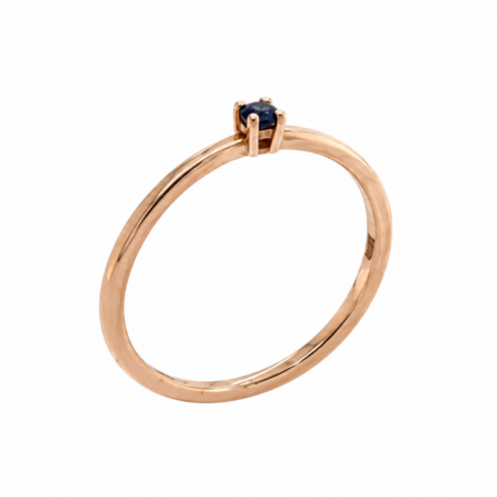 Mrs.Janssen Mrs. Janssen Ring 14k Roségoud met Saffier 604279