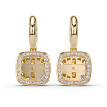 Tirisi TIRISI Milano Twist Oorhangers 18k Geelgoud met diamant TE9347D(2T)