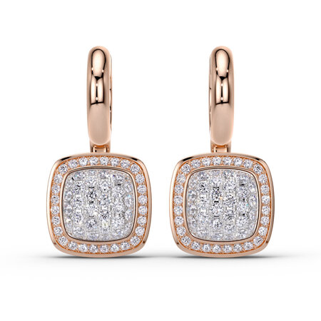 Tirisi TIRISI Milano Twist Oorhangers 18k Roségoud met diamant TE9347DP