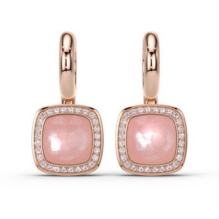 Tirisi TIRISI Milano Twist Oorhangers 18k Roségoud met diamant TE9347DP