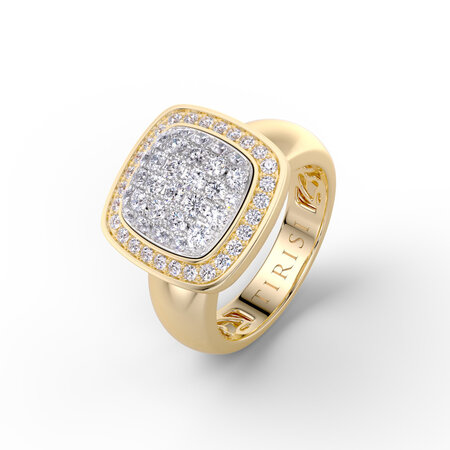 Tirisi TIRISI Milano Twist Ring 18k Geelgoud met diamant TR9817D