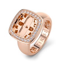 Tirisi TIRISI Milano Twist Ring 18k Roségoud met diamant TR9817DP