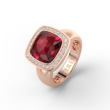 Tirisi TIRISI Milano Twist Ring 18k Roségoud met diamant TR9817DP