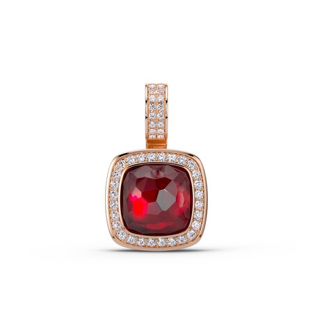 Tirisi TIRISI Milano Twist Wisselsteen Zilver met Robijn en Kwarts TS555RU